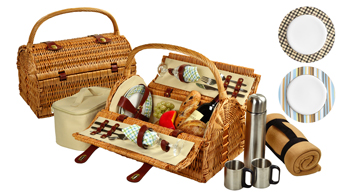 Sussex Picnic Bskt for 2 w/Blkt & Coffee