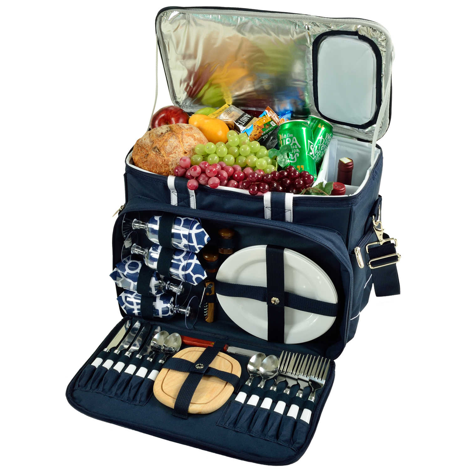 Deluxe Picnic Cooler for Four on Wheels