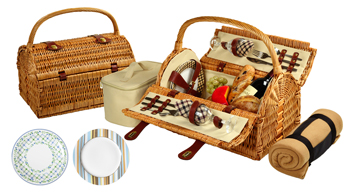 Sussex Picnic Basket for Two with Blanket